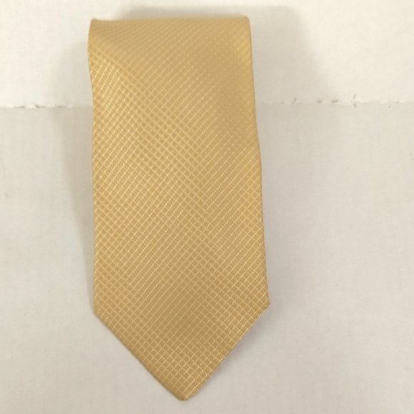 Joseph Abboud Men's Italian Silk Tie Gold/White - Picture 1 of 5